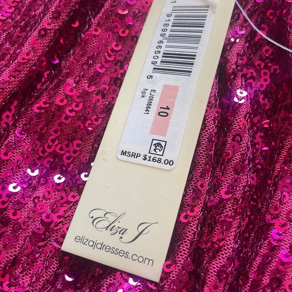 Eliza J hot pink sequined cocktail dress - Picture 6 of 7